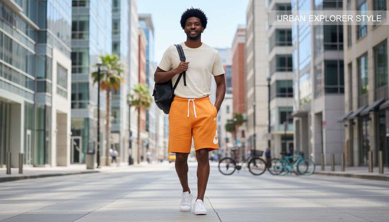Nike Men’s Orange Print Shorts: Fit, Style & Care